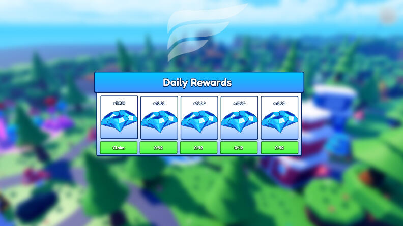 Cartoon style daily rewards UI
